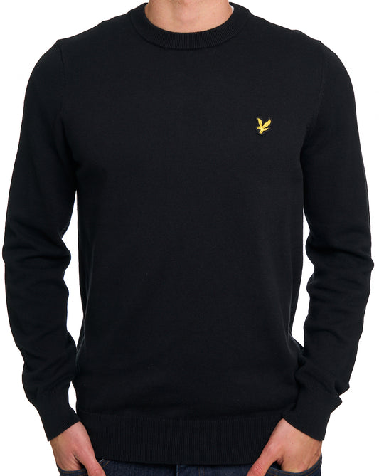Lyle And Scott Lyle & Scott Baumwollpullover mit Rundhalsausschnitt, Jet Black