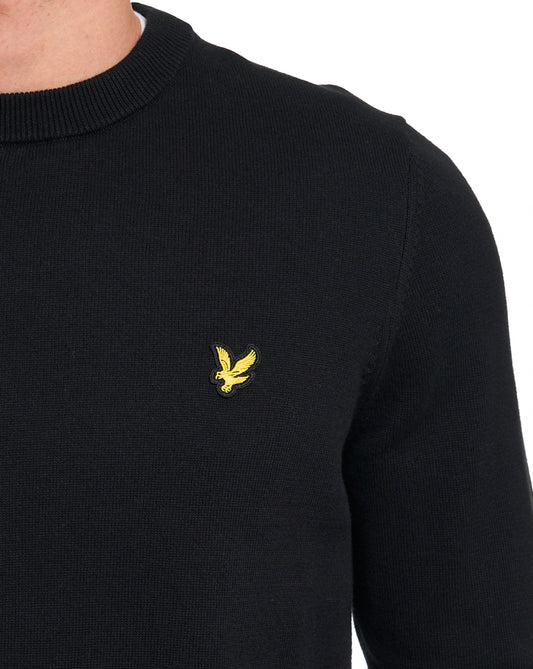 Lyle And Scott Lyle & Scott Baumwollpullover mit Rundhalsausschnitt, Jet Black