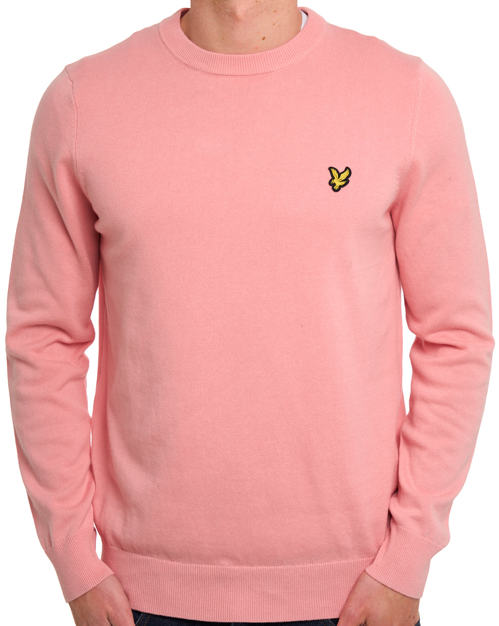 Lyle & Scott Baumwollpullover mit Rundhalsausschnitt, Rosa