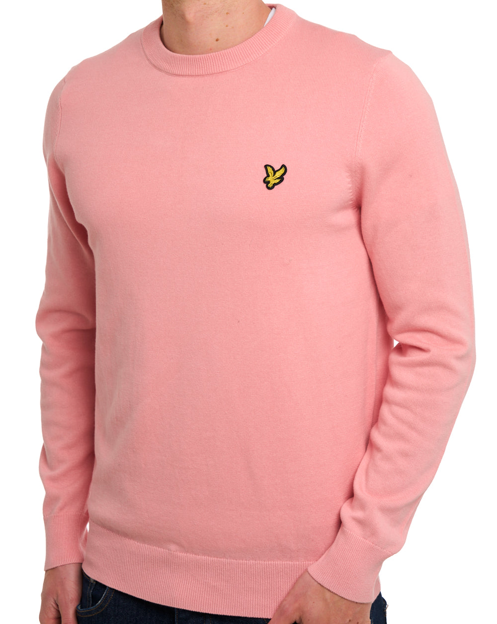 Lyle & Scott Baumwollpullover mit Rundhalsausschnitt, Rosa