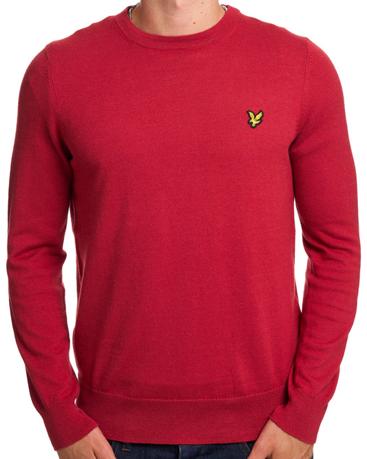 Lyle And Scott Lyle & Scott Cotton Merino Crew Jumper Garnet