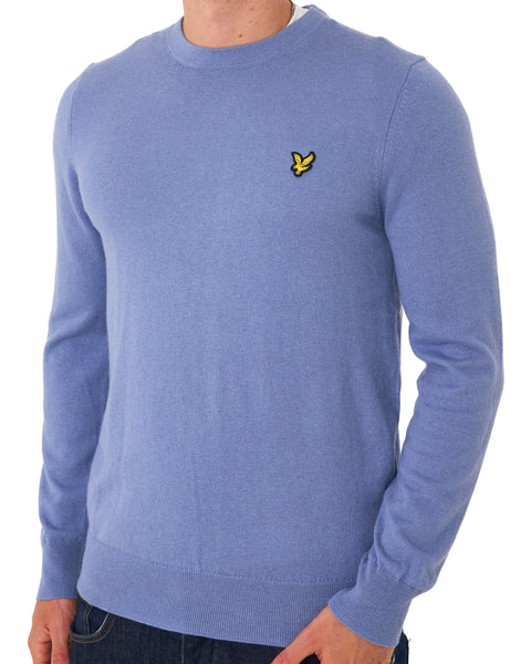 Lyle & Scott Cotton Merino Crew Jumper Power Blue