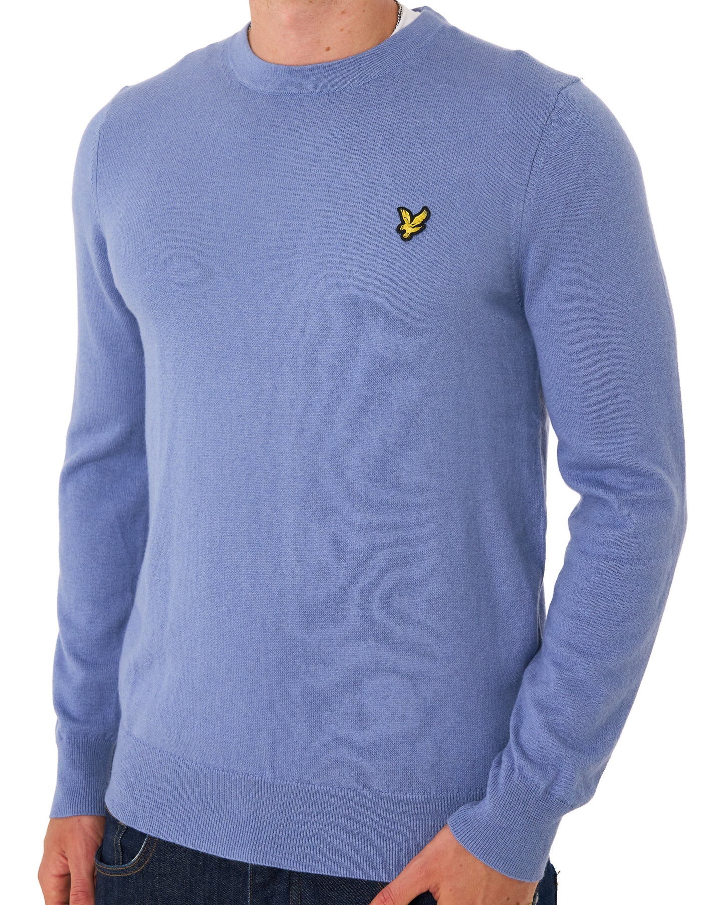 Lyle & Scott Cotton Merino Crew Jumper Power Blue