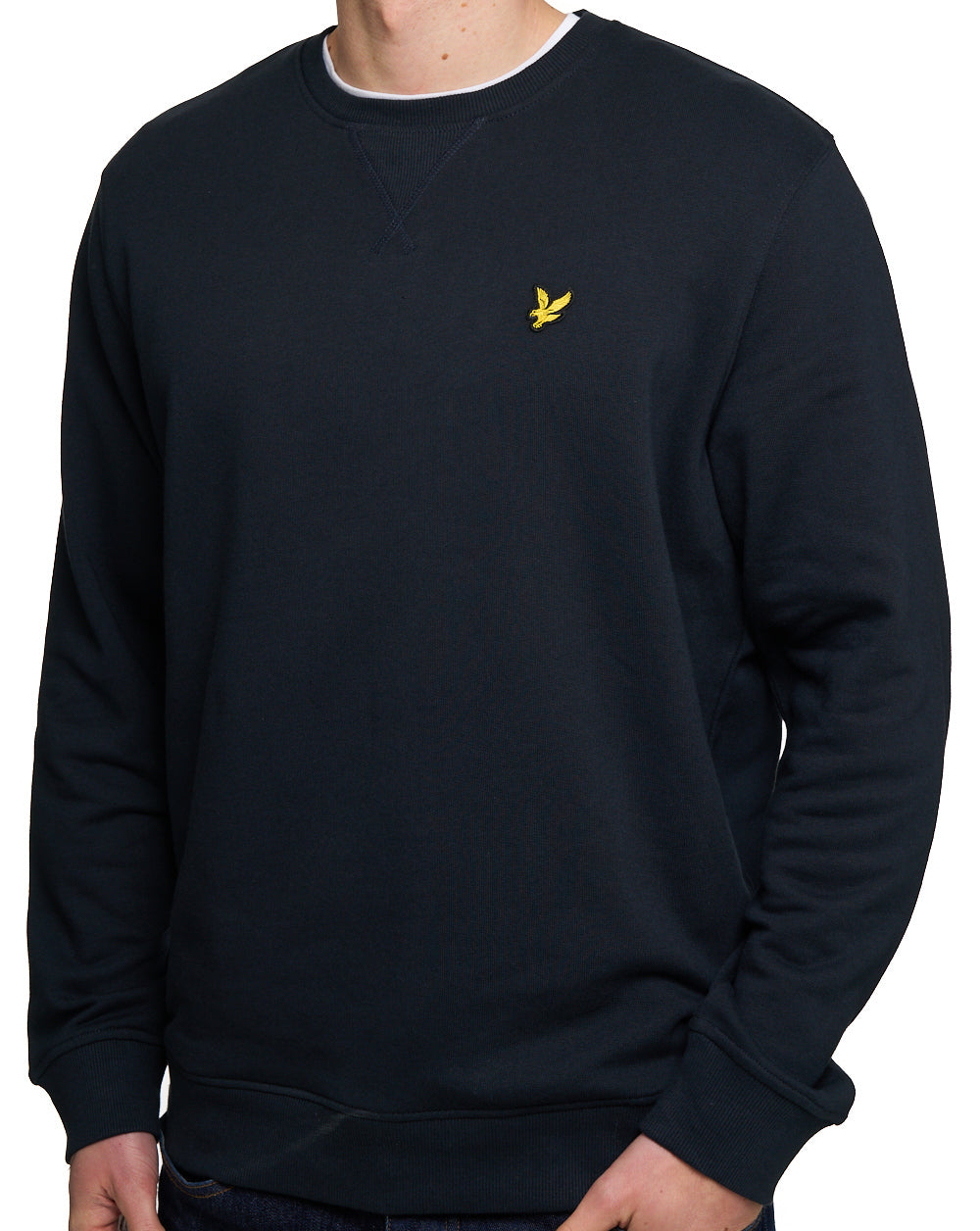 Lyle & Scott Sweatshirt mit Rundhalsausschnitt, Dunkelblau