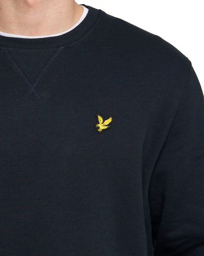 Lyle & Scott Sweatshirt mit Rundhalsausschnitt, Dunkelblau