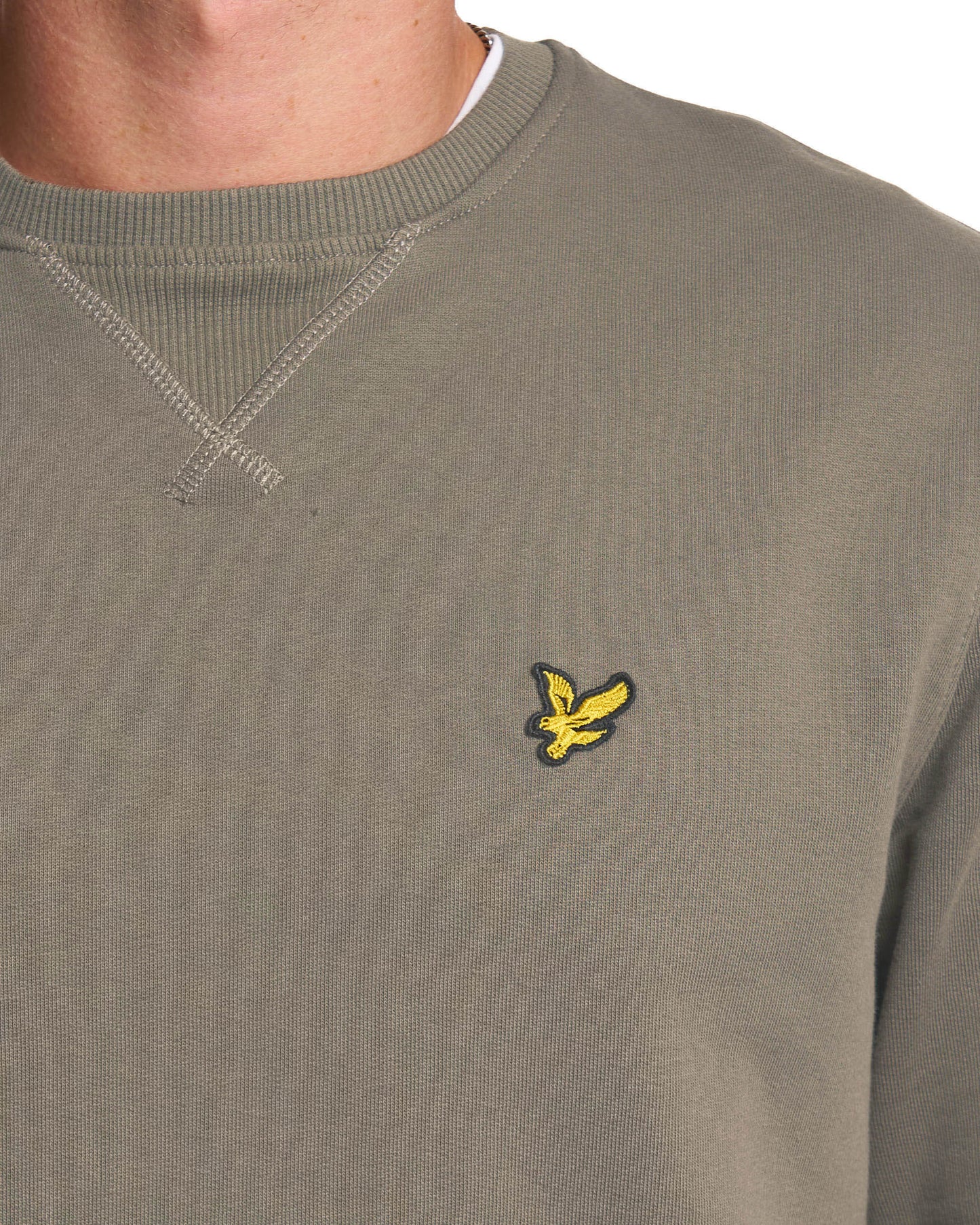 Lyle & Scott Crew Neck Sweatshirt Khaki Ash