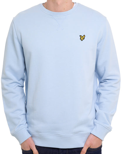Lyle & Scott Sweatshirt mit Rundhalsausschnitt, Opalblau