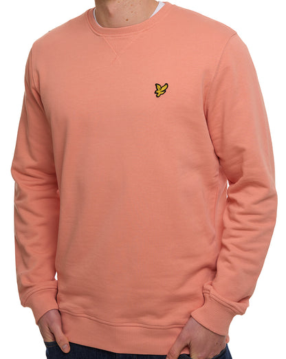 Lyle & Scott Sweatshirt mit Rundhalsausschnitt, Terrakotta