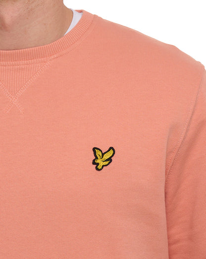 Lyle & Scott Sweatshirt mit Rundhalsausschnitt, Terrakotta