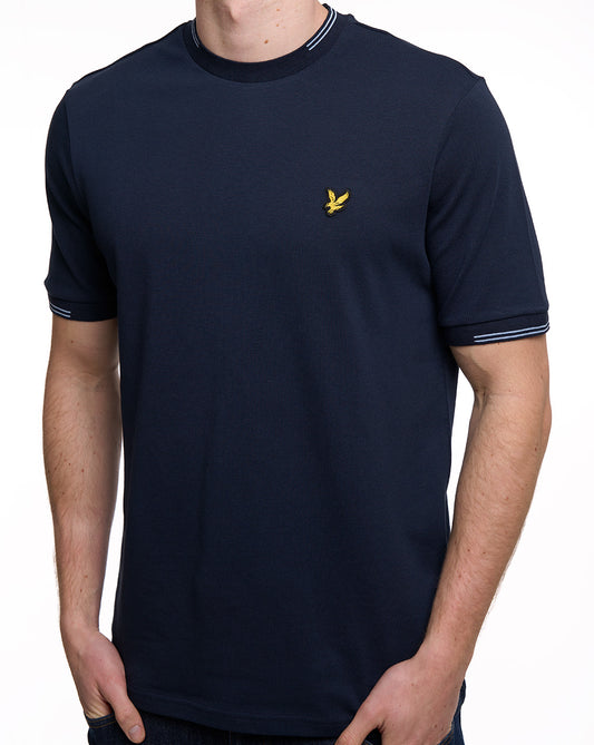 Lyle And Scott Lyle & Scott Fine Tipped T-Shirt Dunkelblau/Kreideblau