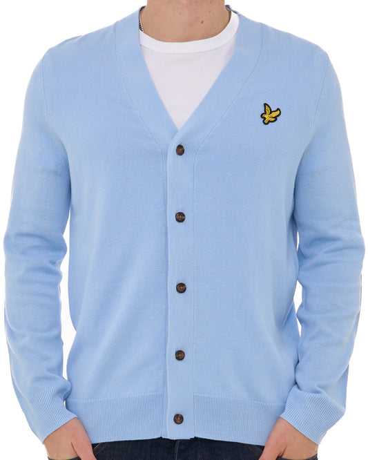 Lyle And Scott Lyle & Scott Archive Knitted Cardigan Light Blue