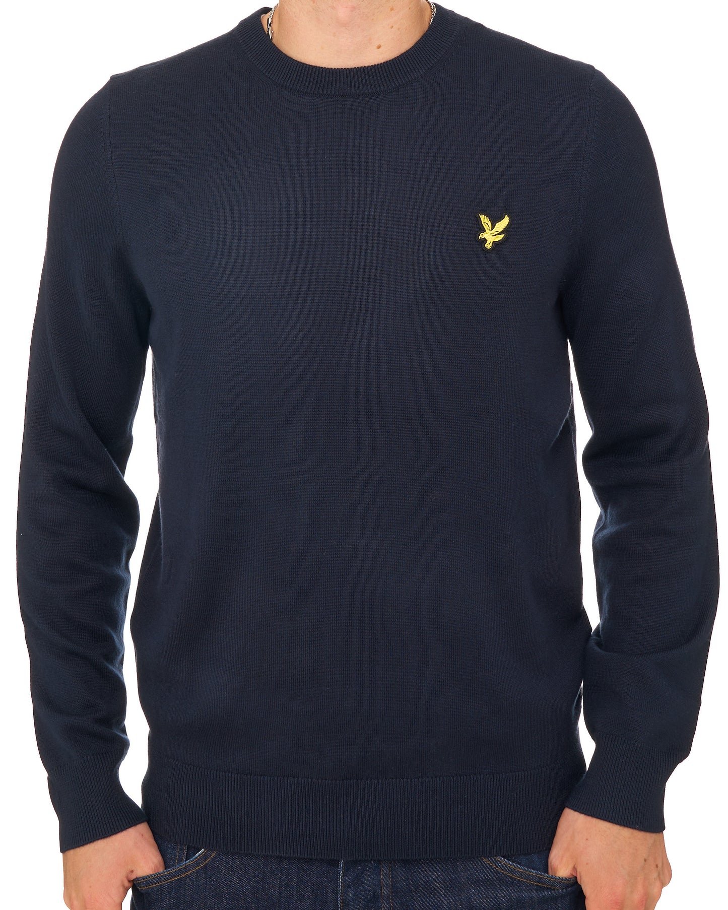 Lyle & Scott Knitted Crew Neck Jumper Dark Navy
