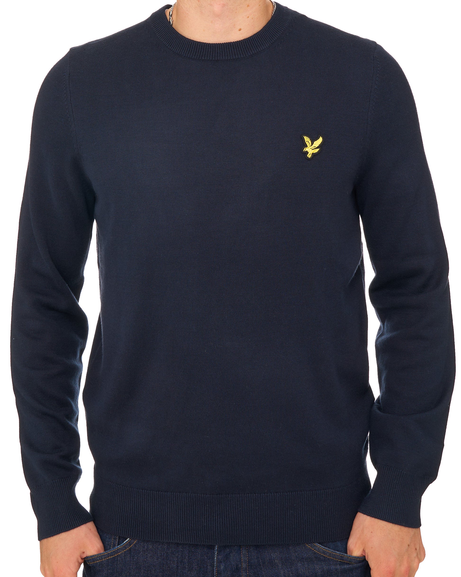 Lyle & Scott Knitted Crew Neck Jumper Dark Navy
