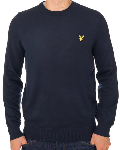 Lyle & Scott Knitted Crew Neck Jumper Dark Navy