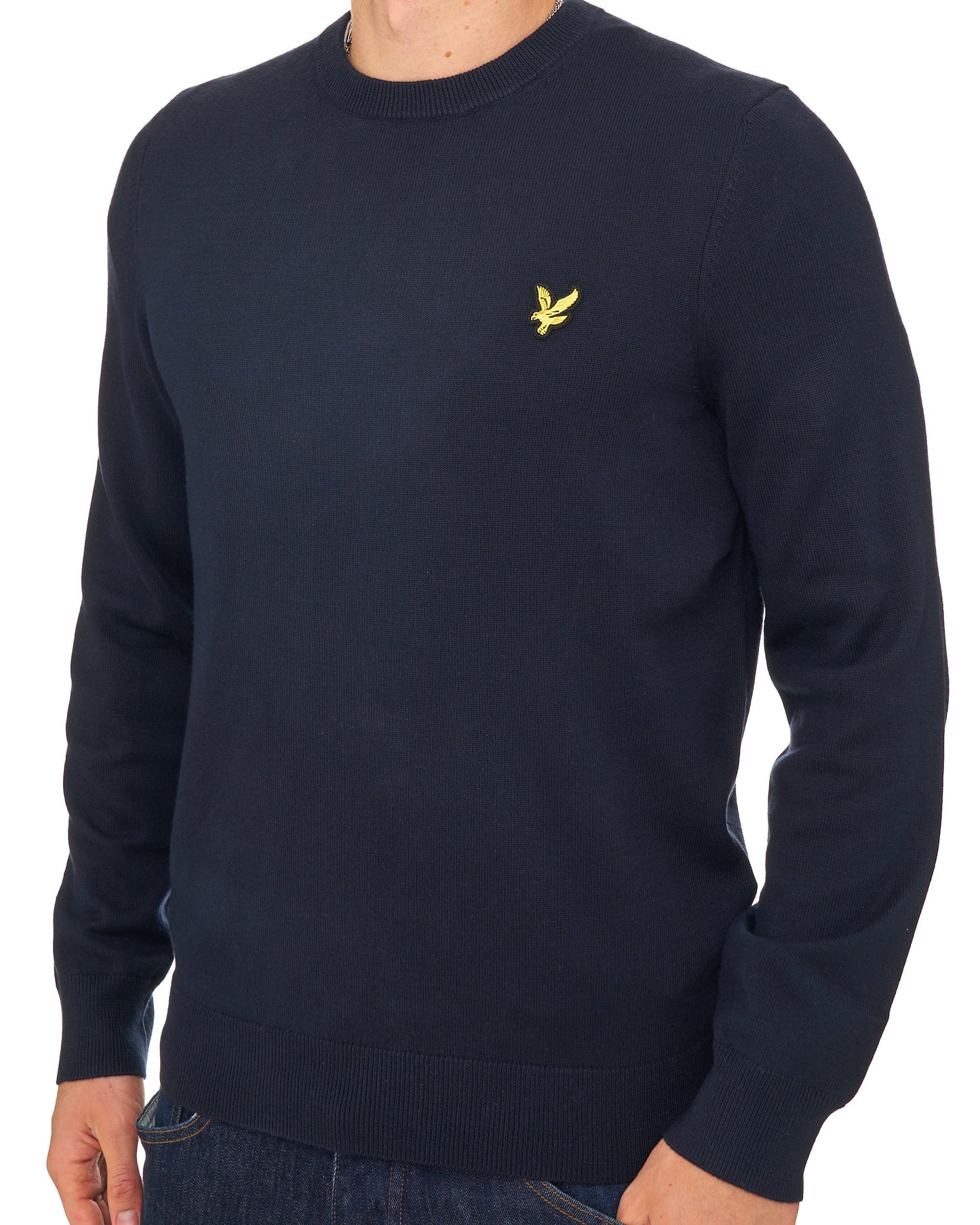 Lyle & Scott Knitted Crew Neck Jumper Dark Navy