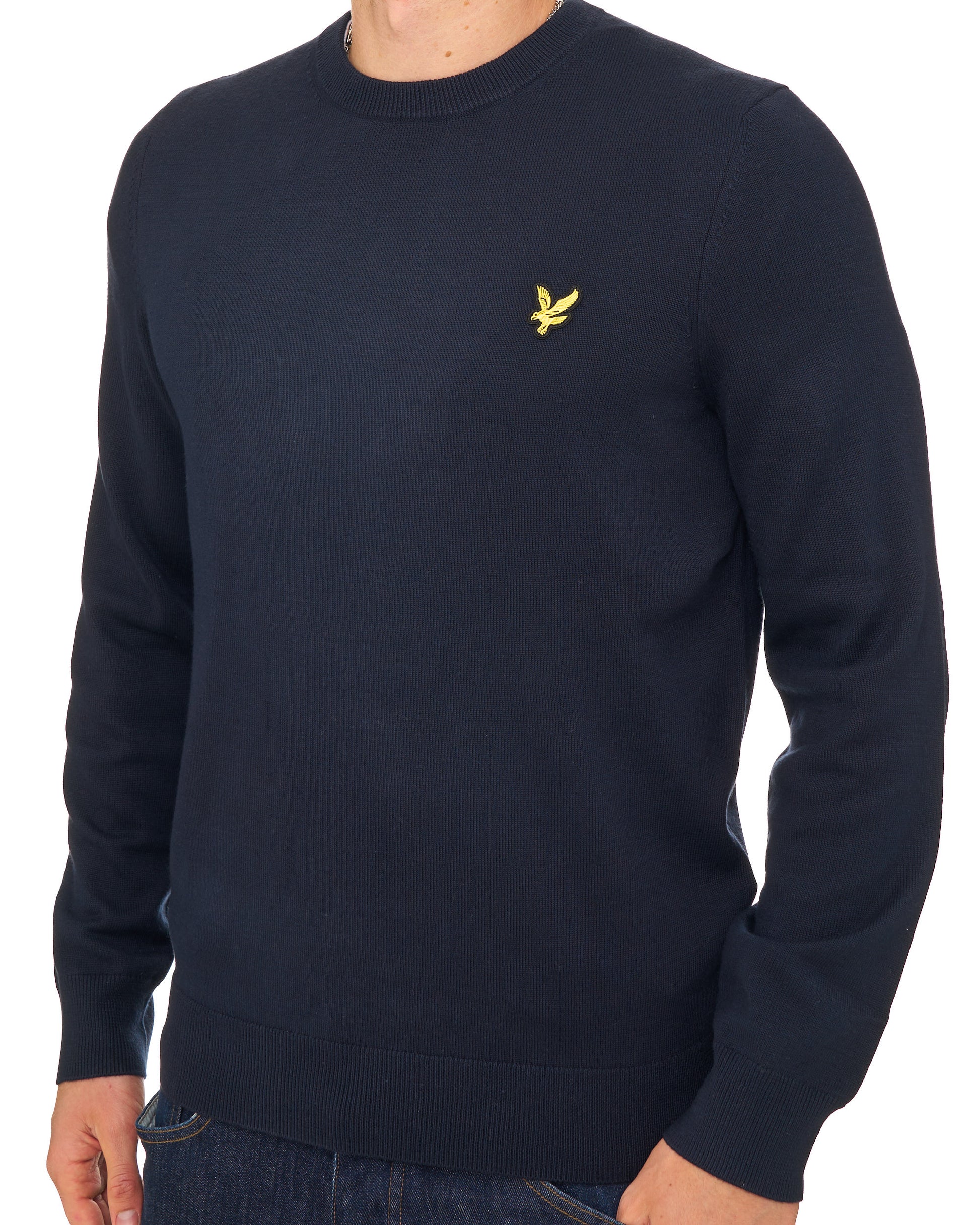 Lyle & Scott Knitted Crew Neck Jumper Dark Navy