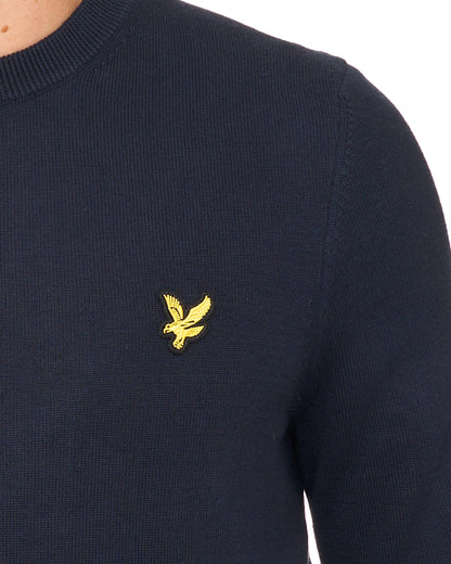 Lyle & Scott Knitted Crew Neck Jumper Dark Navy