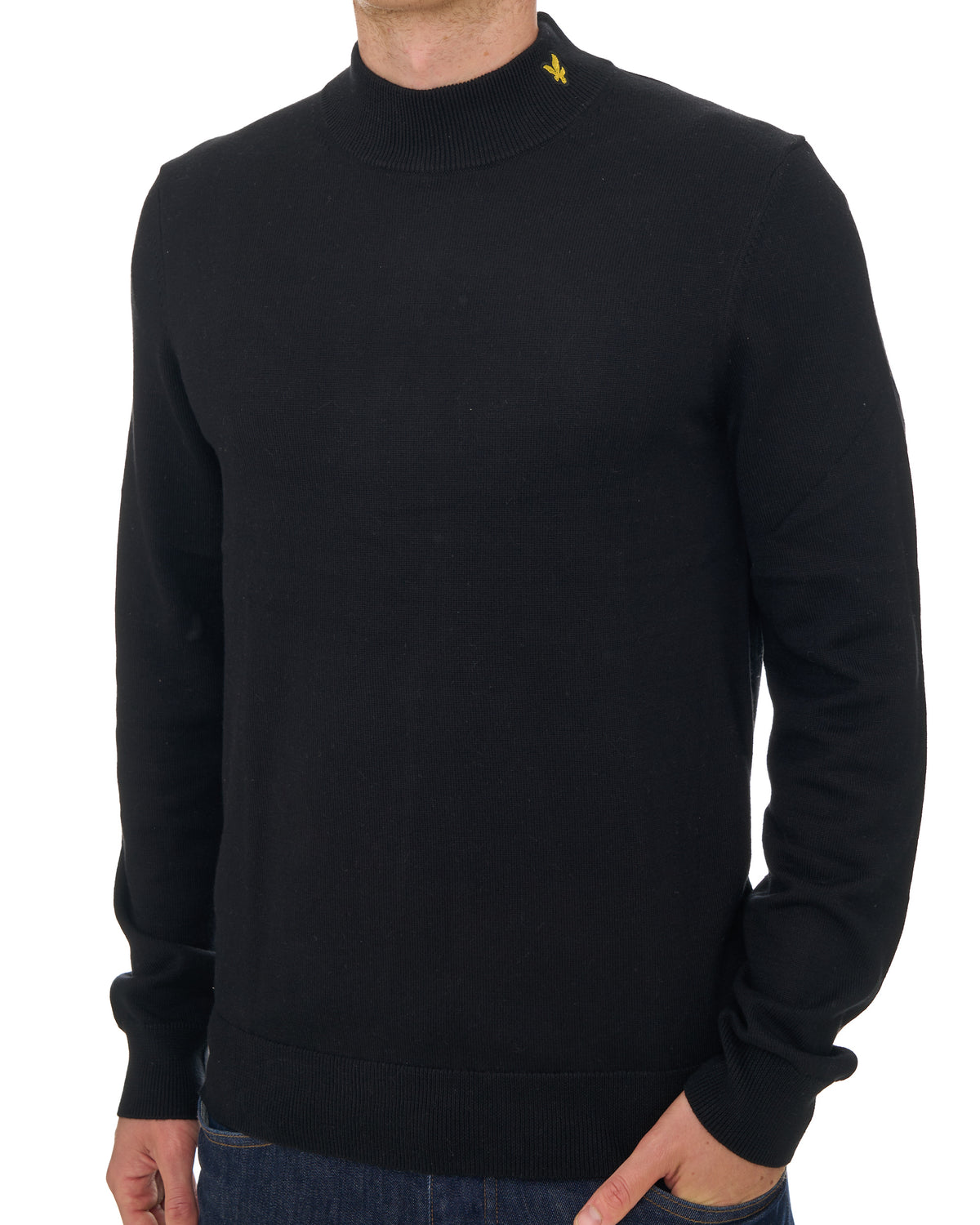 Lyle & Scott Knitted Turtle Neck Jumper Jet Black