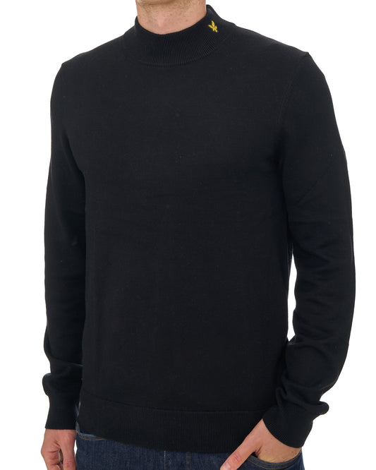 Lyle And Scott Lyle & Scott Knitted Turtle Neck Jumper Jet Black