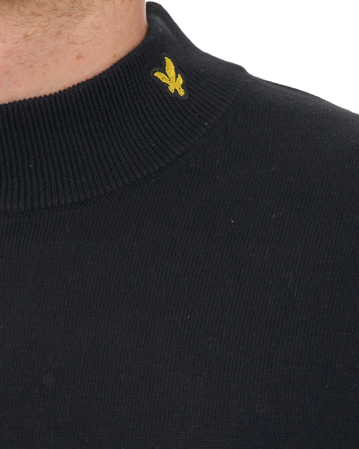 Lyle & Scott Knitted Turtle Neck Jumper Jet Black