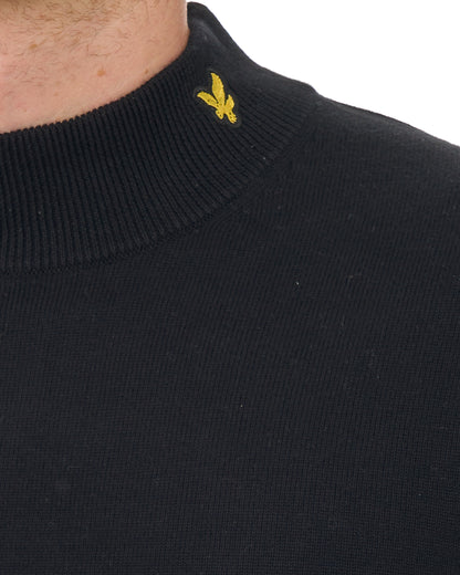 Lyle & Scott Knitted Turtle Neck Jumper Jet Black