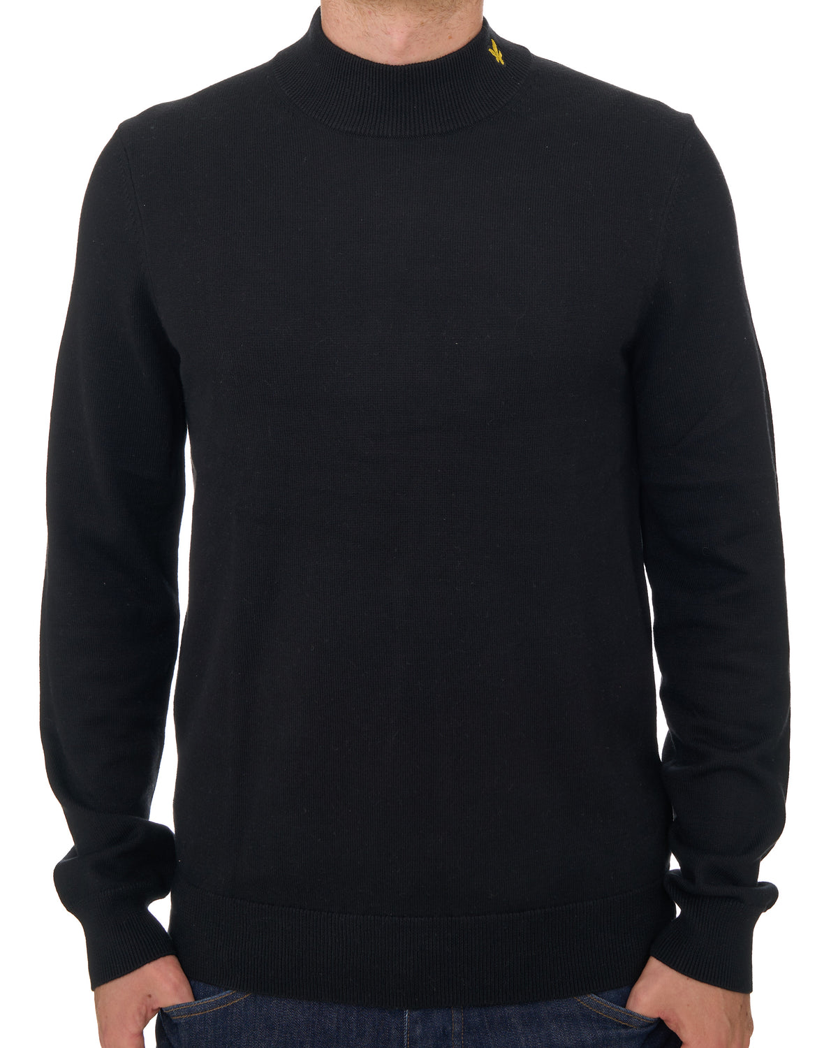 Lyle & Scott Knitted Turtle Neck Jumper Jet Black