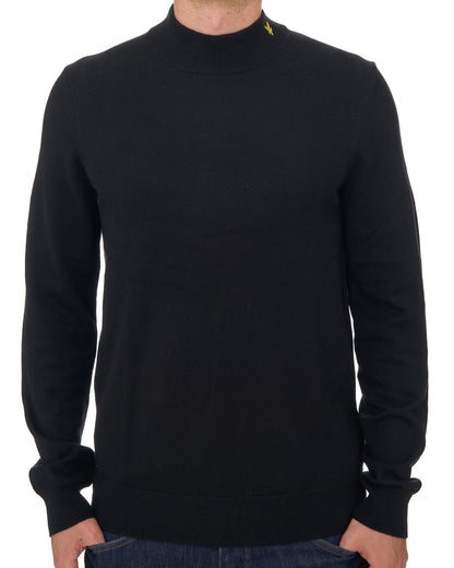 Lyle & Scott Knitted Turtle Neck Jumper Jet Black