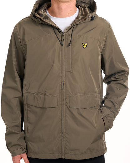 Lyle & Scott Leichte Kapuzenjacke Khaki Ash