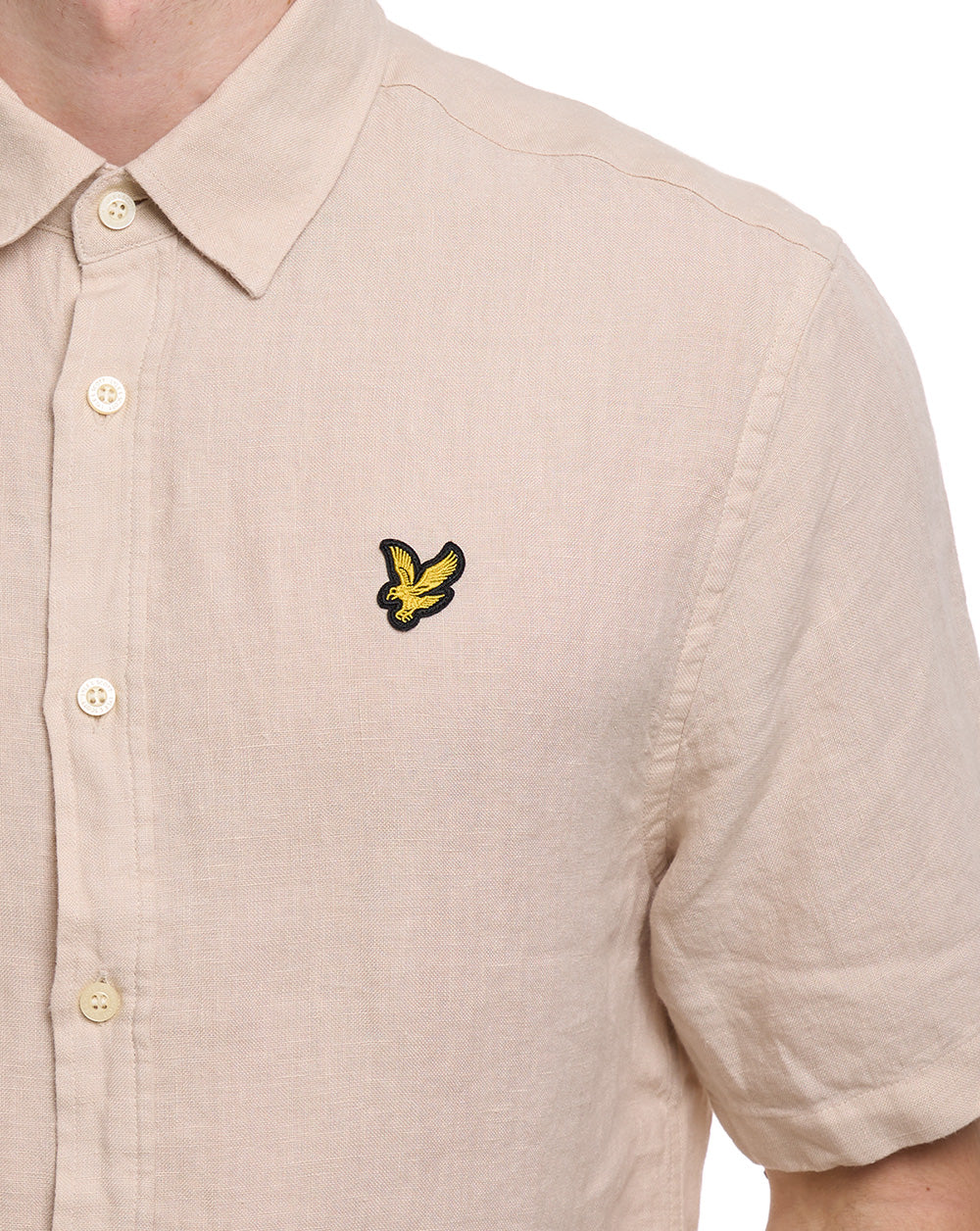 Lyle & Scott Linen Blend SS Shirt Stone