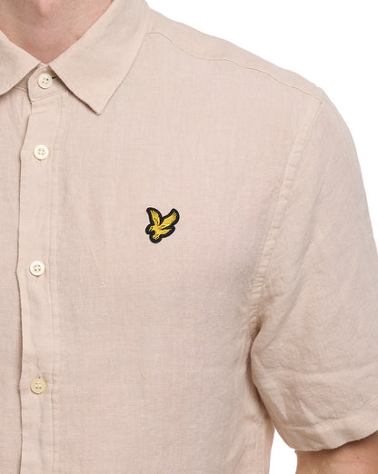 Lyle & Scott Kurzarmhemd aus Leinenmischung, Farbe