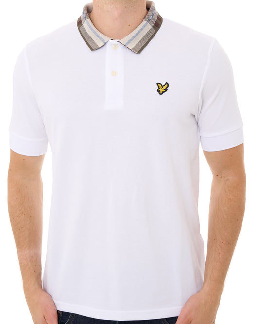 Lyle And Scott Lyle & Scott Poloshirt mit Tartankragen, Weiß