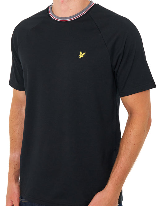 Lyle And Scott Lyle & Scott Tipped Track T Shirt Jet Black