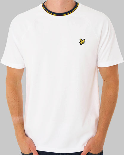 Lyle & Scott Tipped Track T Shirt White