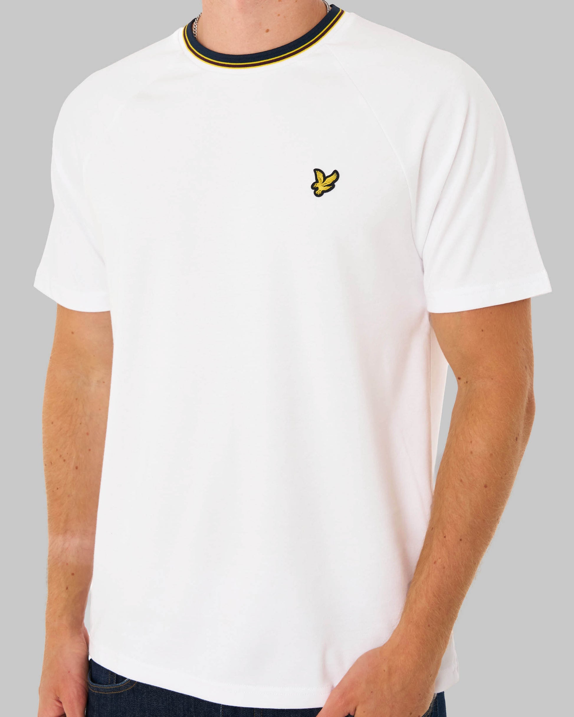 Lyle & Scott Tipped Track T Shirt White