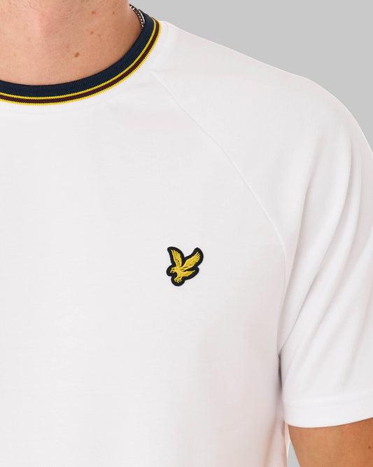 Lyle And Scott Lyle & Scott Tipped Track T Shirt White