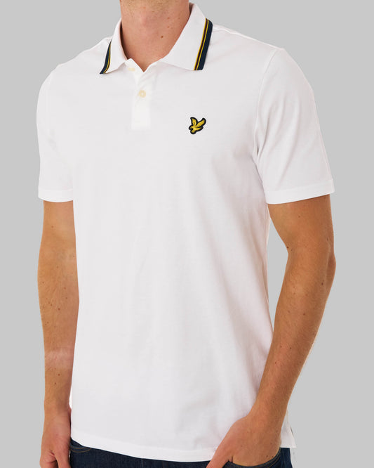 Lyle And Scott Lyle & Scott Track Tipped Polo Shirt White