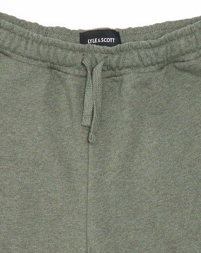 Lyle & Scott Tri Marl Sweat Shorts Khaki Green