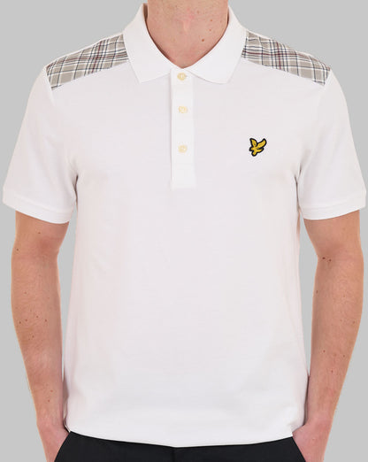 Lyle & Scott Polohemd mit Karomuster, Weiß