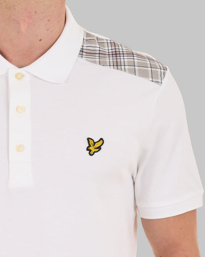 Lyle & Scott Polohemd mit Karomuster, Weiß