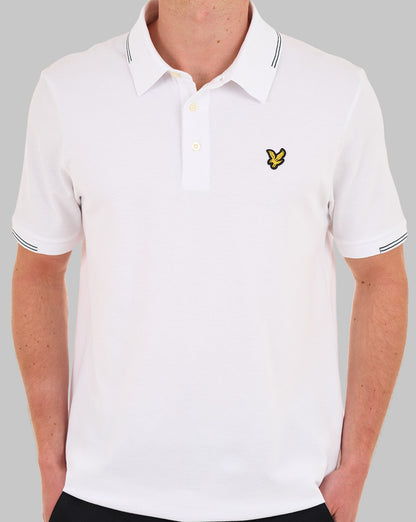 Lyle & Scott Poloshirt mit feinen Spitzen, Weiß