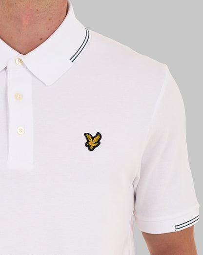 Lyle & Scott Poloshirt mit feinen Spitzen, Weiß