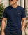 Lyle & Scott Fine Tipped T-Shirt Dunkelblau/Kreideblau