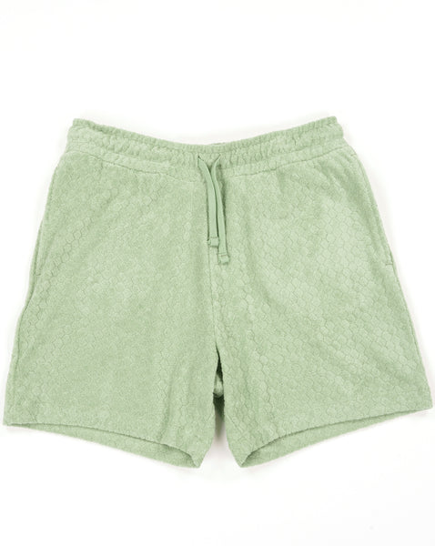 Lyle & Scott Honeycomb Towelling Shorts Sage Green