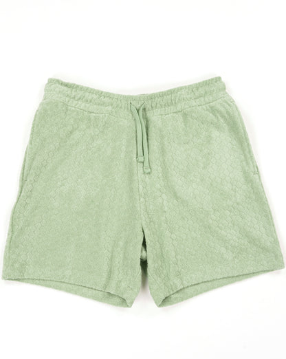 Lyle & Scott Honeycomb Frottee-Shorts, Salbeigrün