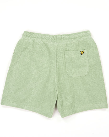 Lyle & Scott Honeycomb Frottee-Shorts, Salbeigrün