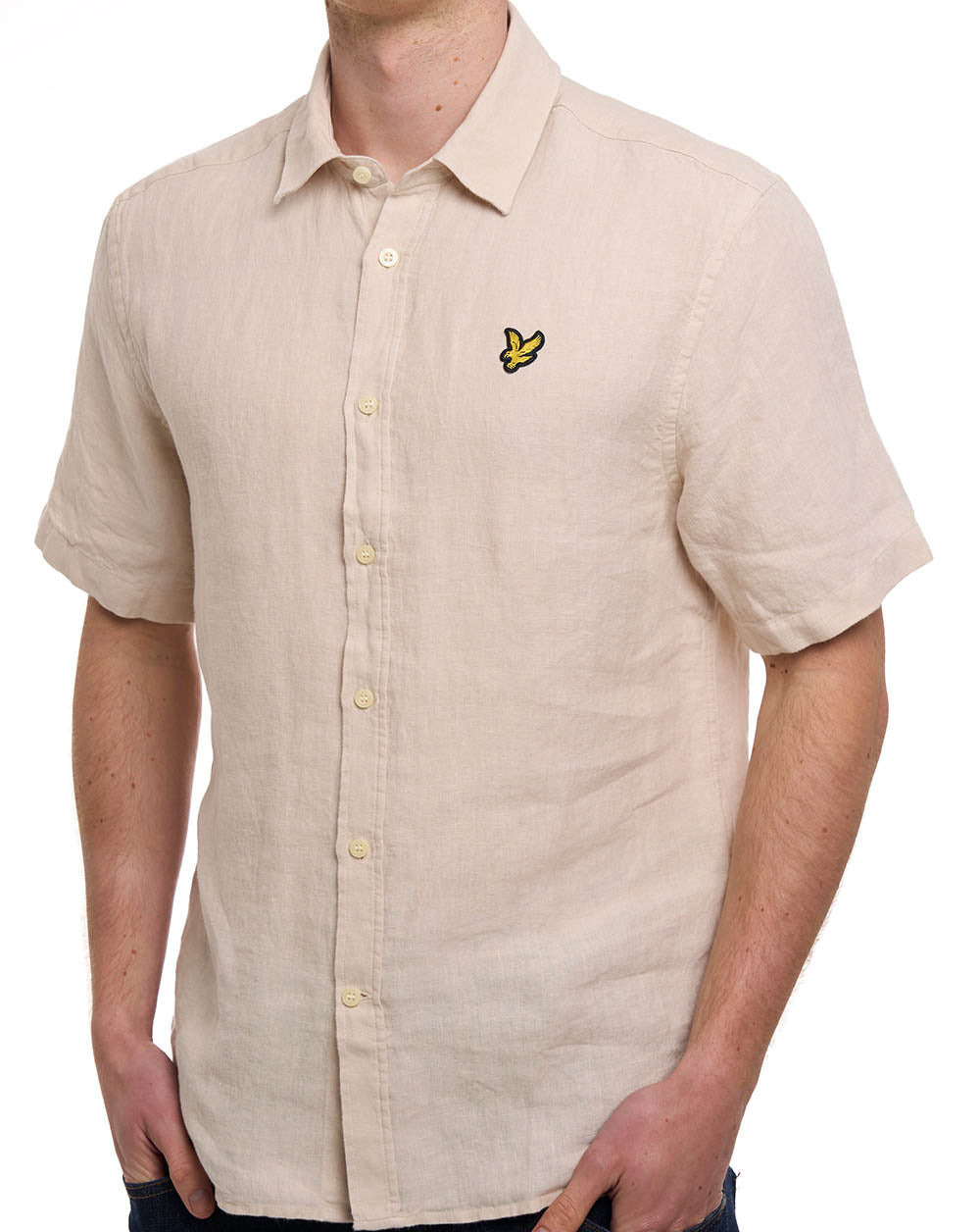 Lyle & Scott Kurzarmhemd aus Leinenmischung, Farbe