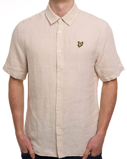 Lyle & Scott Kurzarmhemd aus Leinenmischung, Farbe