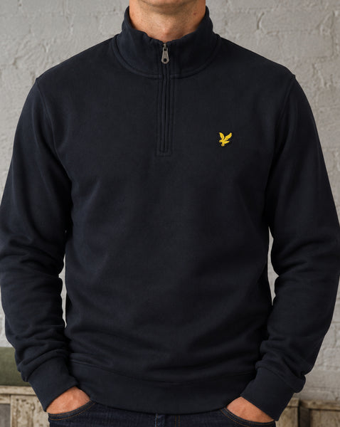Lyle &amp; Scott – Sweatshirt mit 1/4-Reißverschluss, Marineblau