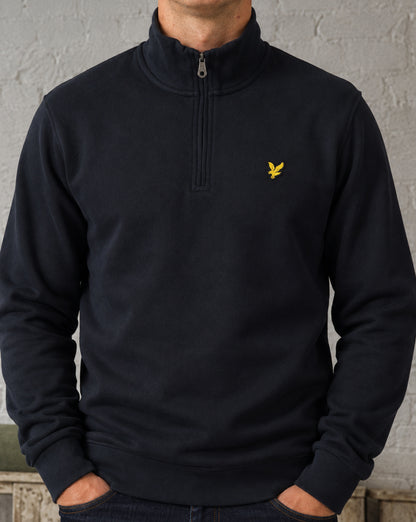 Lyle &amp; Scott – Sweatshirt mit 1/4-Reißverschluss, Marineblau