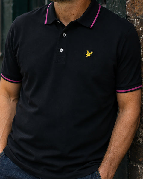 Lyle & Scott Tipped Polo Shirt Jet Black